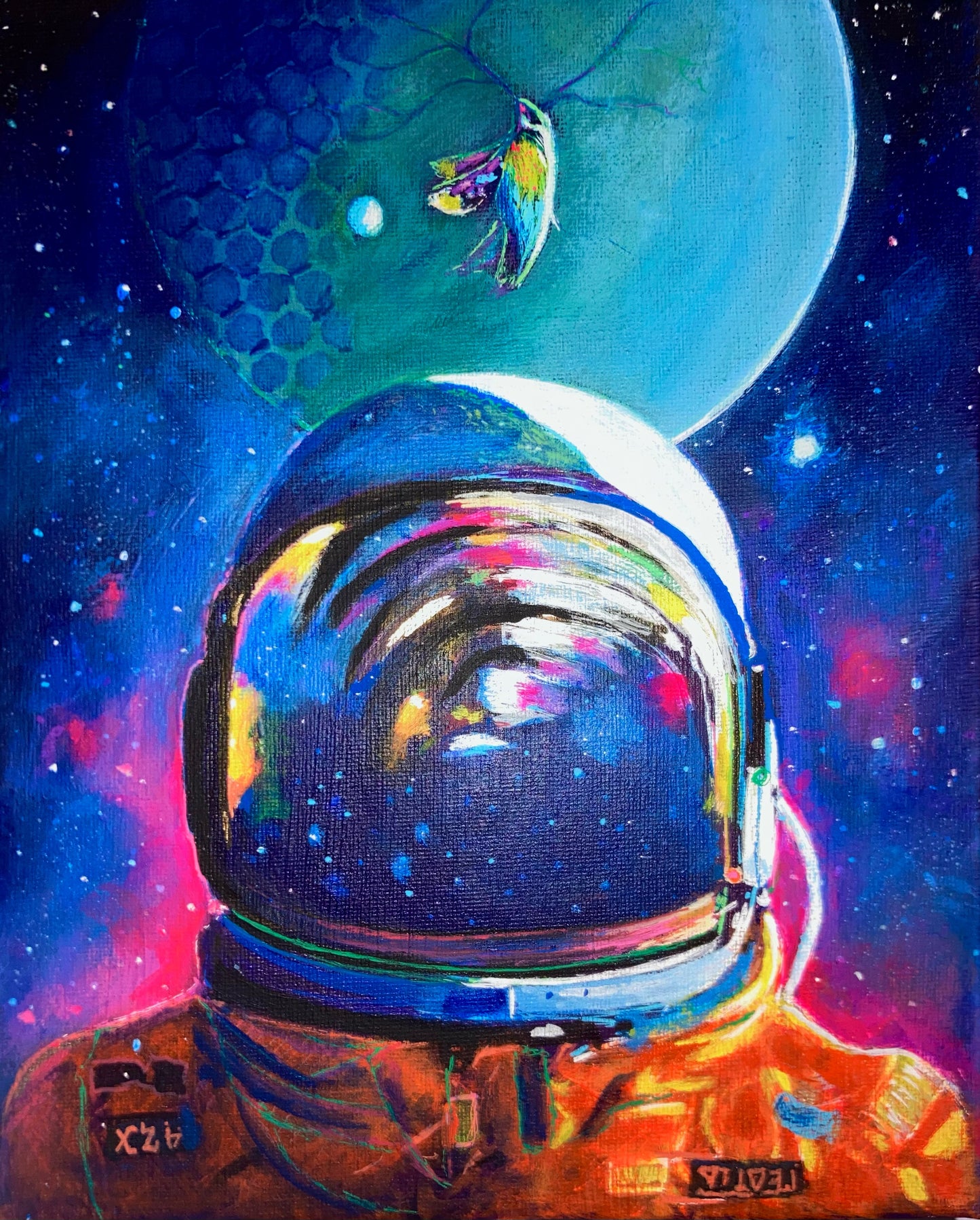 Spaceman -Acrylic on 8”x10” canvas