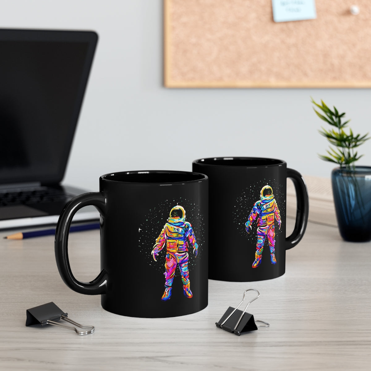 "Space Man" 11oz Black Mug